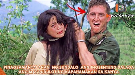 Pinutokan ng sundalo ang dalaga sa kubo .